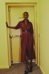 vestido viscose metal