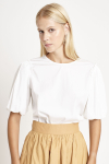 blusa tricoline manga balone