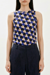 blusa jersey estampa tressê