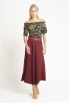 blusa jersey estampa bosque ombro a ombro