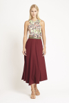 blusa jersey estampa bloom decote cruzado