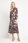 vestido linho estampa círculo mágico