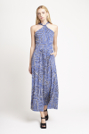 vestido jersey estampa passeio detalhe decote