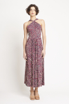 vestido jersey estampa passeio detalhe decote