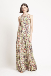 vestido jersey estampa bloom longo