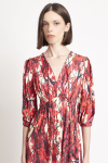 vestido jersey estampa jardim secreto midi