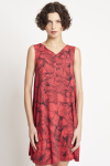 vestido jersey estampa campo florido curto