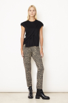 calça jersey estampa bolinhas skinny