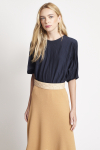 blusa viscose metal ampla
