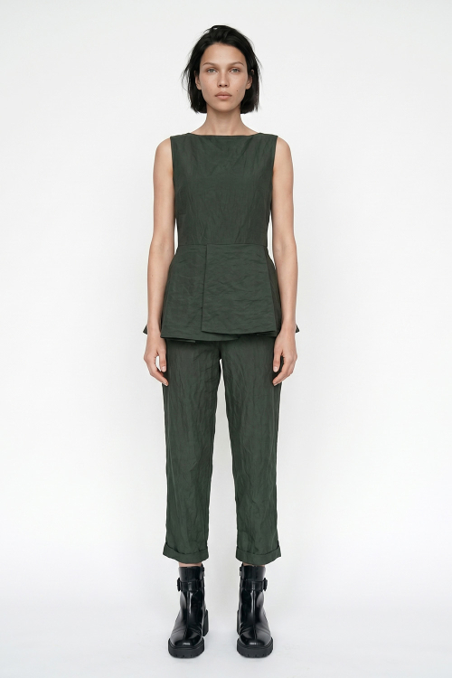 Blusa Viscose Metal Peplum