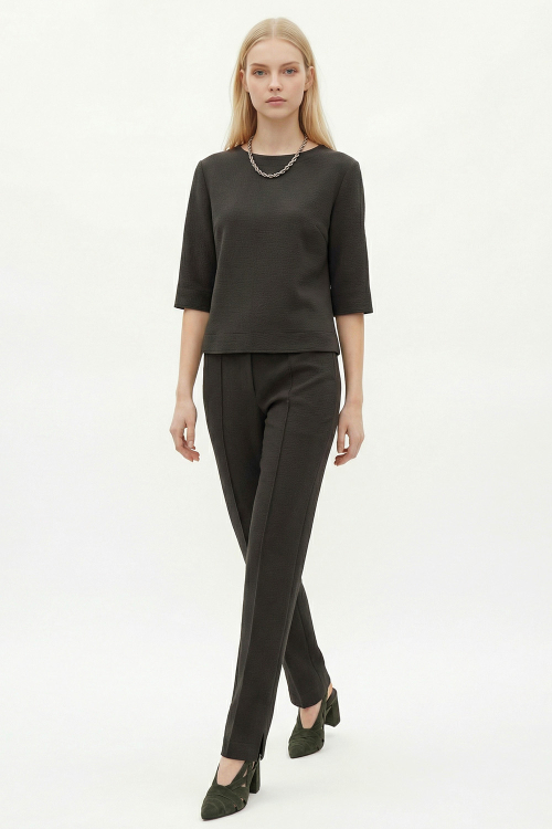 Blusa Bouclê Zíper Costas