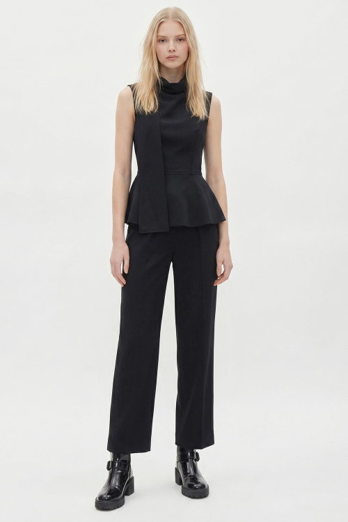 blusa dupla leve irregular