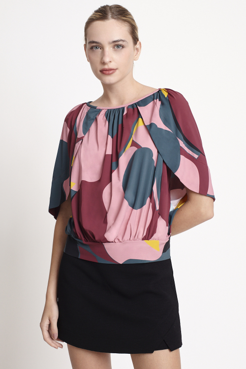 blusa jersey vista aérea manga ampla
