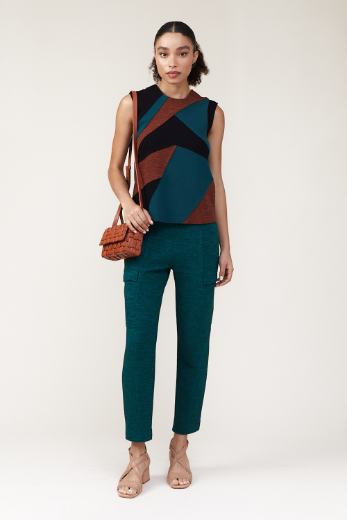 blusa bouclê patchwork