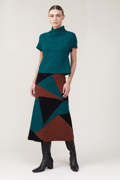 saia bouclê patchwork