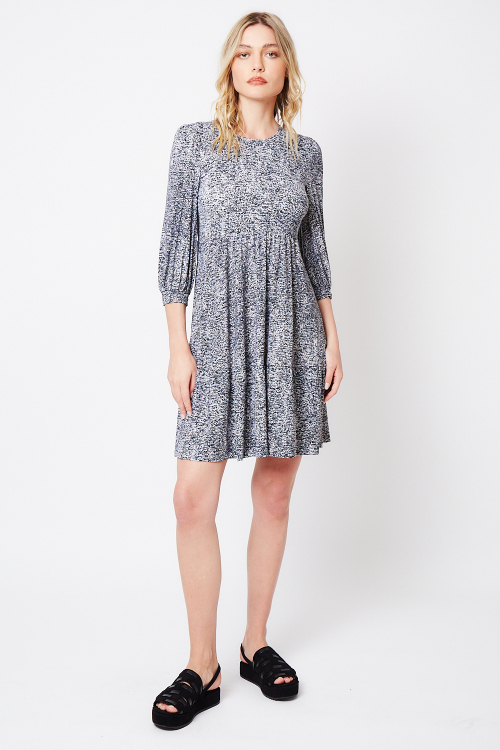 vestido jersey  textura camadas curto