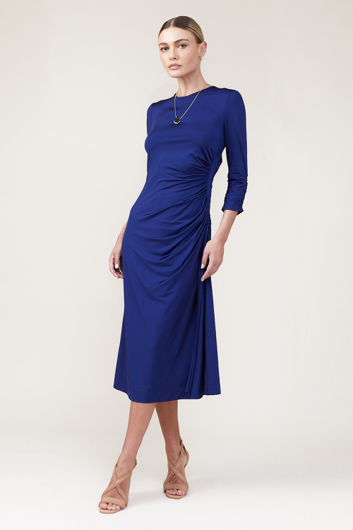 vestido new jersey drapeado
