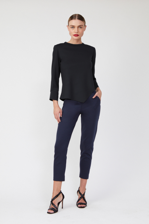 blusa duplo leve abertura na lateral