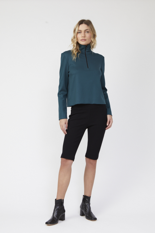 blusa duplo leve com zíper