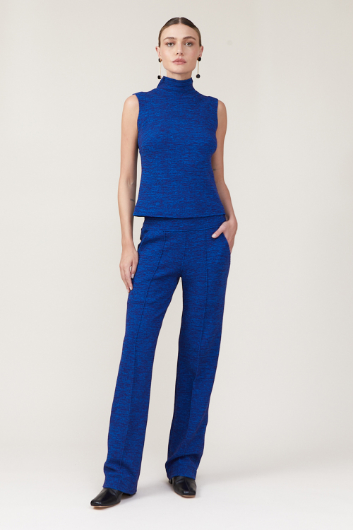 blusa bouclê gola mescla alta