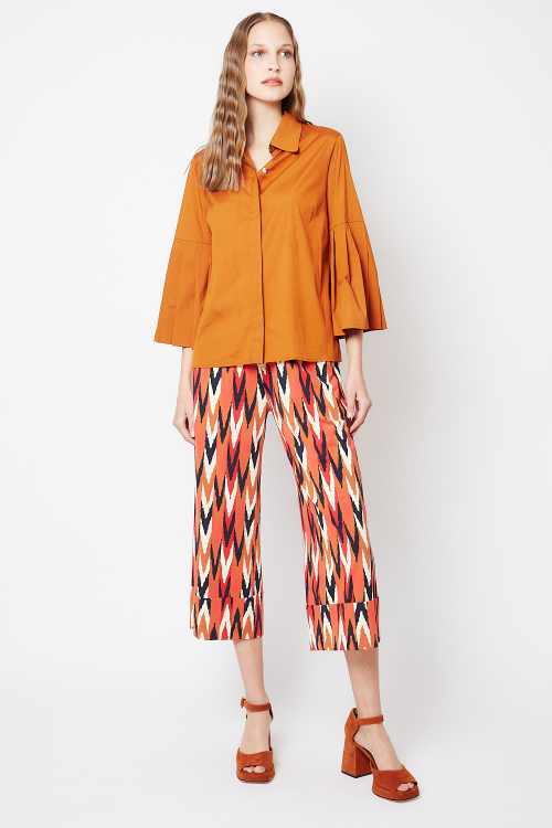 blusa tricoline manga ampla