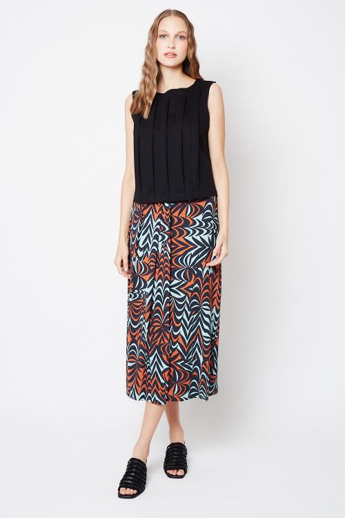 blusa duplo leve pregas