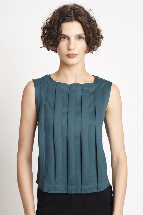 blusa duplo leve pregas