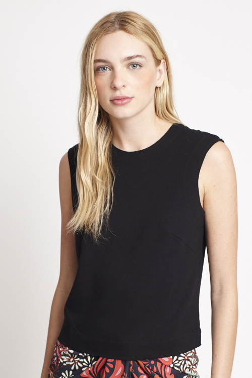 blusa duplo leve decote V costas