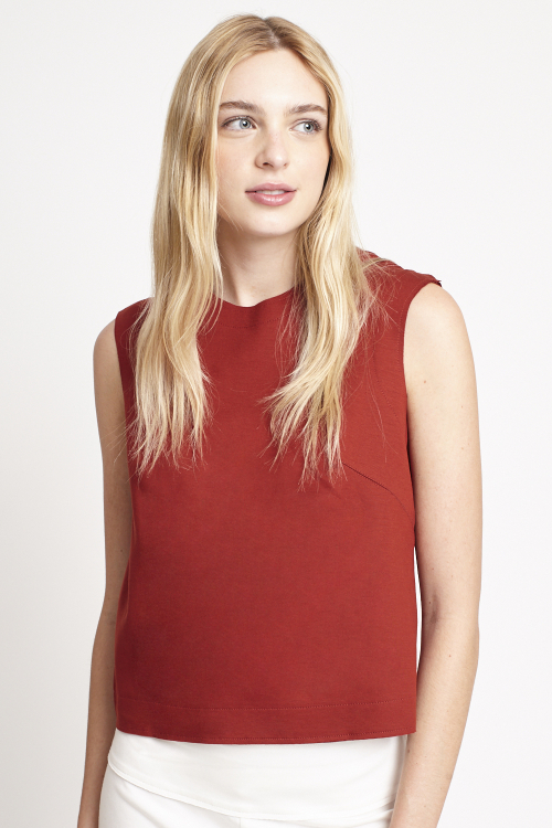 blusa duplo leve decote V costas