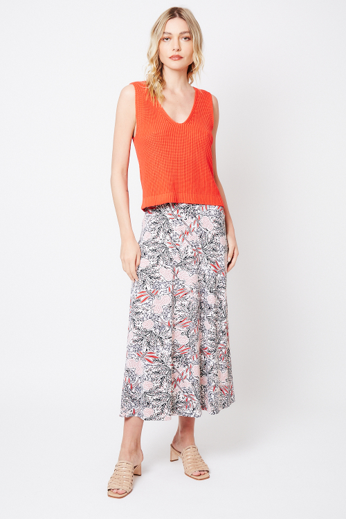 saia jersey estampa renda