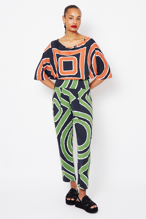 blusa jersey estampa gipsy manga ampla