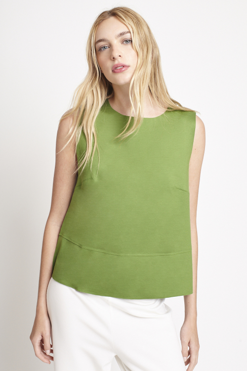 blusa duplo leve fenda na barra