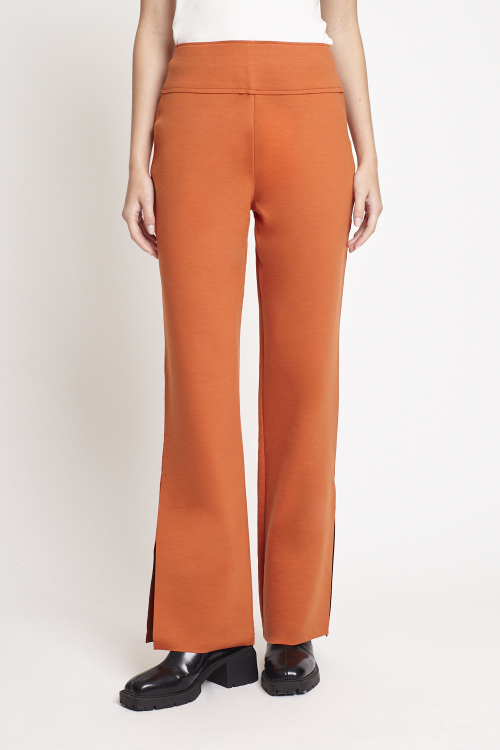 calça duplo leve com fenda leteral