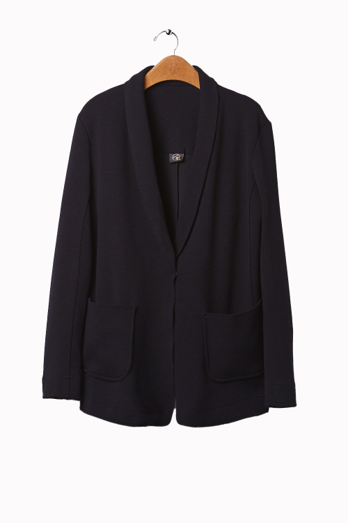 blazer malha dupla bouclê