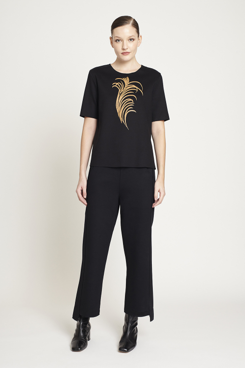 blusa duplo leve silk plumas