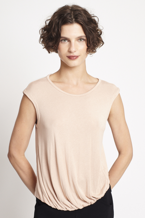 blusa malha tricô drapeado
