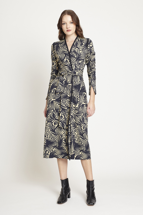 vestido jersey art deco