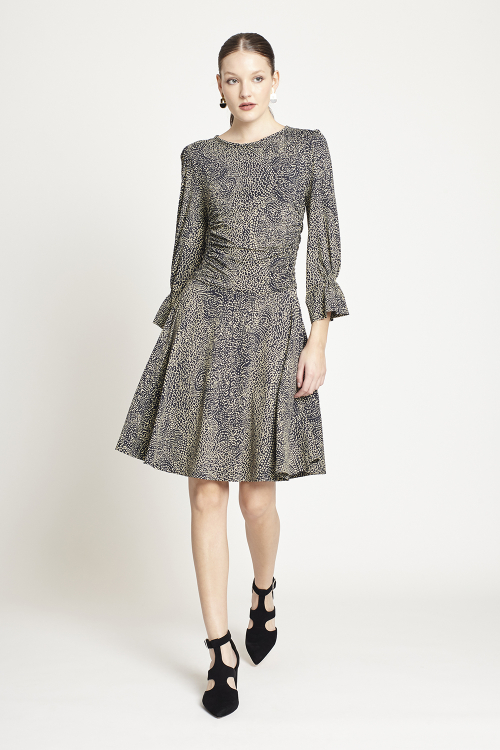 vestido jersey  pavão