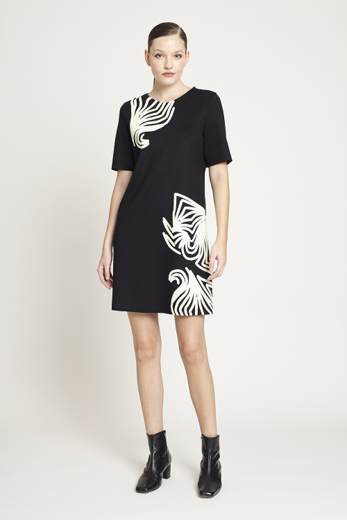 vestido duplo leve silk art deco
