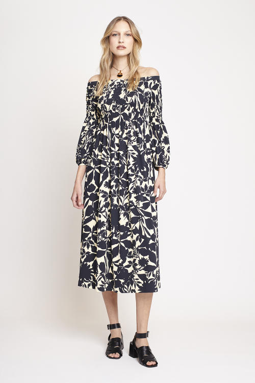 vestido jersey flores folk