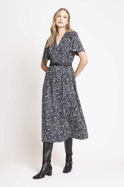 vestido jersey textura flocos