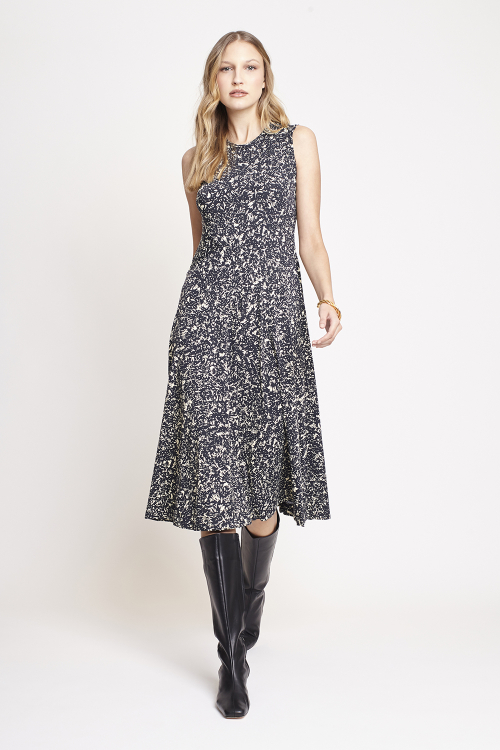 vestido jersey textura flocos