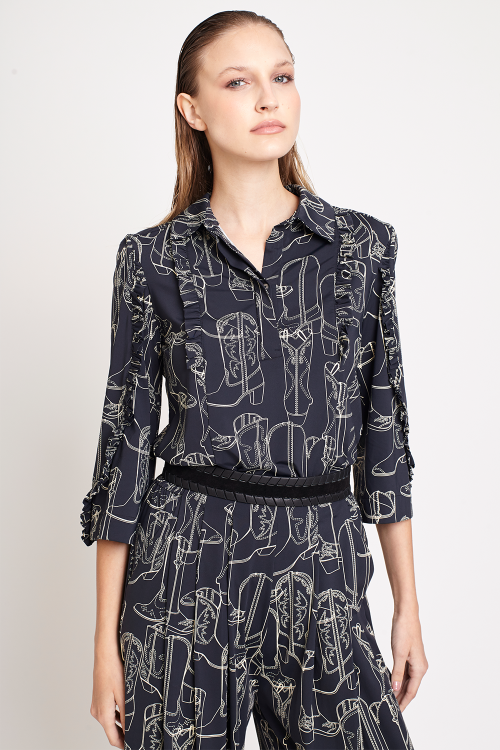 blusa jersey estampa botas