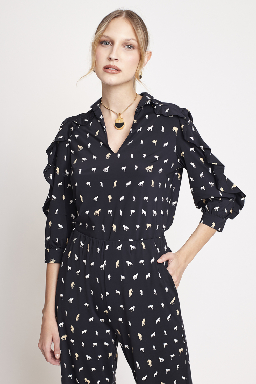 blusa jersey cavalos