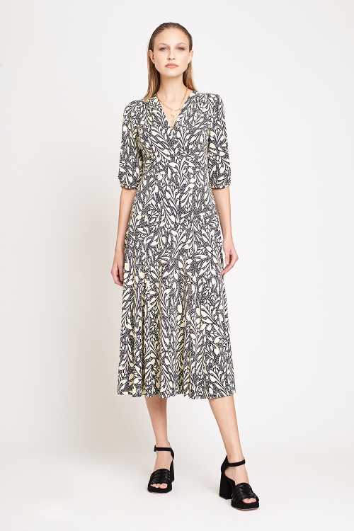 vestido jersey estampa arabescos