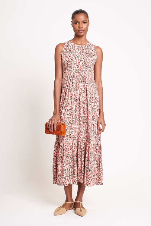 vestido jersey estampa gramínea
