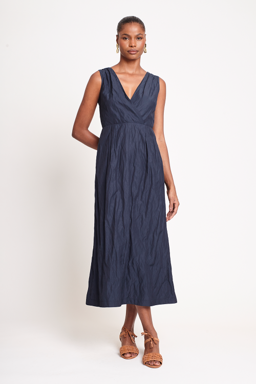 vestido viscose metal