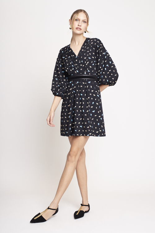 vestido jersey estampa cavalos