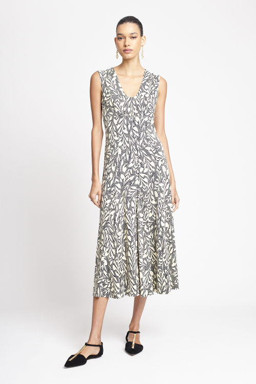 vestido jersey estampa arabescos