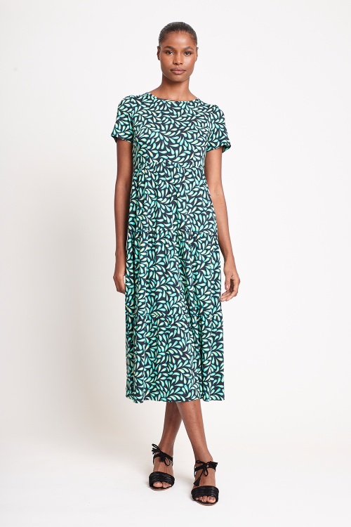 vestido jersey estampa grãos